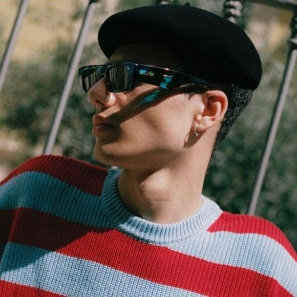 🔥Gucci GG1331S 004 Sunglasses Black Turquoise Havana Dark Brown Rectangl Unisex - Picture 3 of 12